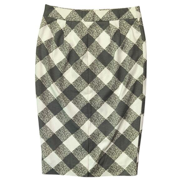 NWT The Limited Checkered Gray & White Lined Pencil Skirt Size 4 - Picture 4 of 6